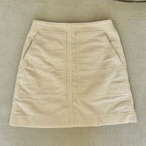Uniqlo Cream Corduroy Mini Skirt